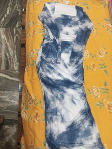 Stylish Tie-Dye Ruched Maxi Dress