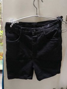 Black Denim Shorts