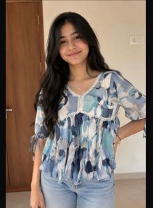 Stylish Tiered Print Kurta top
