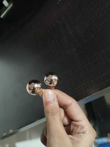 Chic Rose Gold Ball Stud Earrings
