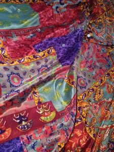 Embroidered Silk Saree with stones