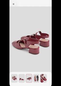 Chic Burgundy Block Heel Slingbacks
