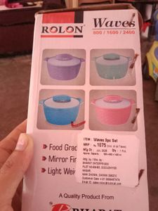 Set Of 3  Khana Rakhne Ka Dbba Sea Green Colour