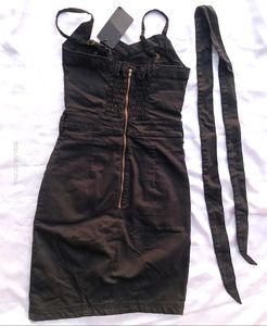Chic Black Button-Down Mini Dress