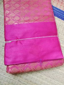 Beautiful Pink semi- Silk Saree