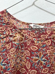 Ethnic Floral Print Aline Midi Dress