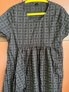 Chic Black &amp; Grey Checkered Dress