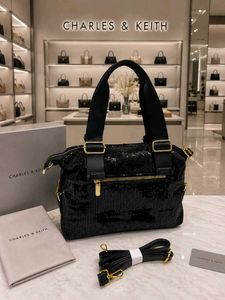 Charles & Keith INSPIRED Black Sequin Handbag