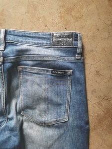 CK Blue Distressed Skinny Jeans