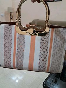 Stylish Striped Satchel