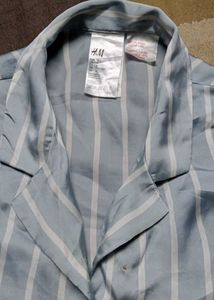 Cozy Blue Striped Pajama Set