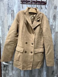 Tan Double-Breasted Coat