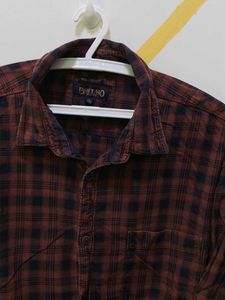 Men's Red Plaid Long Sleeve Shirt