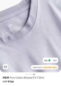 H&amp;M Pure cotton relaxed Fit Tshirt - 2XL