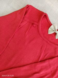 Red Women Winter Top