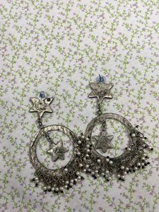 Stylish Black Star Jhumka Earrings