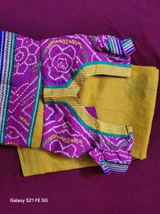 Chanderi Style Saree Nice Colour Combination