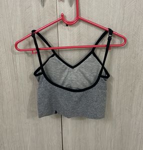 Grey Cropped Bra