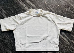 White Mock Neck Crop Top