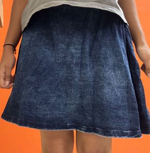Denim A-Line Skirt