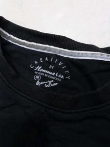Graphic Print Black Sweatshirt