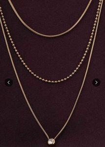 palmonas Layered Gold-Plated Stainless Steel Neckl
