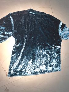 Teal Velvet Tee