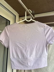 Lavender Wrap Crop Top