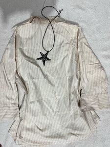 Y2K Cream fitted shirt