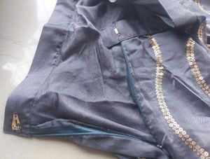 Inddus Bridesmaids' Elegant Grey Lehenga Choli Set