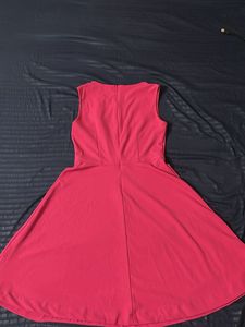 Madame Stylish Pink Flared Dress
