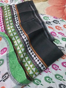 White Kurta with Colorful Leaf Print