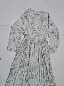 Pastel printed A-line dress