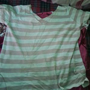 Striped V-Neck T-Shirt