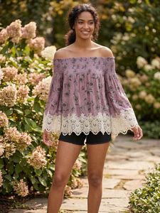 Boho Off-Shoulder Floral Top