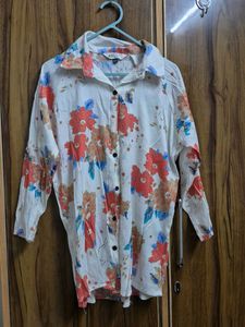 Floral Print Button-Up Shirt