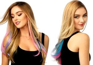 Clip-in 10 colors Hair Streaks all