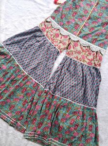 Multicolour Gharara Set