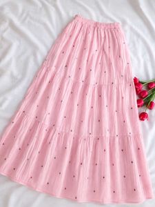 Cute Pink Tiered Strawberry Skirt