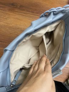 Pinteresty Blue Ruched Handbag