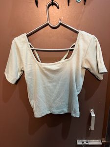 Trendy Light Green Crop Top