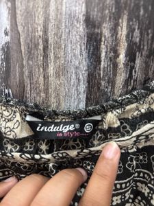 Boho Elephant Print Cold Shoulder Top