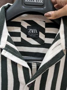 Zara Striped Short Sleeve Shirt