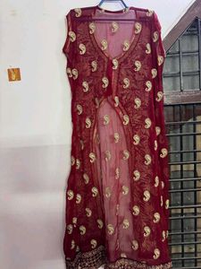 IMPORTED PAKISTANI Maroon Embroidered Kurta