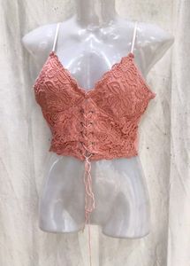 31158. Lace Corset Crop Top