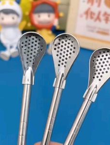 Premium Stainless Steel Filter Spoon Straw
