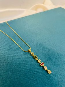 ELEGANT GOLD PLATED MULTICOLOURED CRYSTAL PENDANT