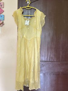Yellow Embroidered Gown