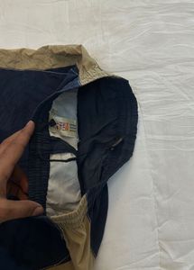 Adidas Navy Blue &amp; Tan Shorts