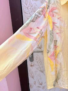 AND 's Stylish Yellow Floral Print Shirt